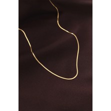 Skygo Çelik Gold Renk 60 cm Ince Italyan Zincir Kolye