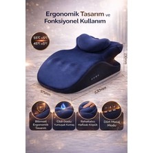 PremiumPort Konforlu Masaj Yastığı, 2 Seviyeli Sıcak Kompres ve 3 Kademe Destek