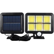 120 Cob LED Solar Panelli 3 Modlu Duvar Lambası