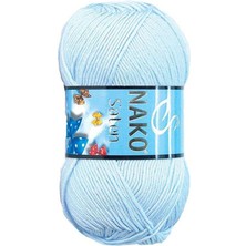 Nako Saten (5 Adet) 1820 Açık Mavi Renk Elörgü Ipliği