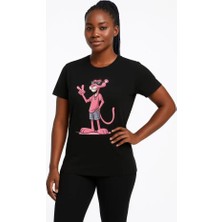 Pazarcan Bisiklet Yaka Kısa Kollu Baskılı T-Shirt - Siyah