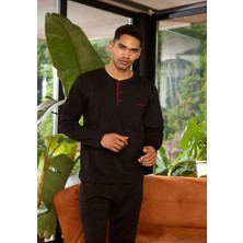 Bursa Pijama Erkek Uzun Kol Midi YAKA%100 Pamuk Pijama Takımı