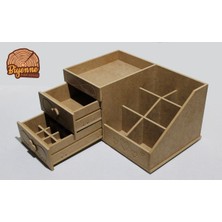 Ahşap Çok Fonksiyonlu Makyaj ve Kozmetik Düzenleyici Organizer