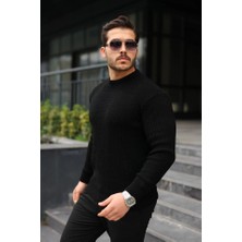 Pazarcan Erkek Bisiklet Yaka Örme Kazak