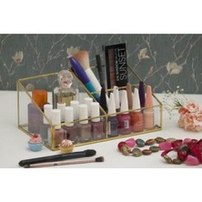 Şeffaf Cam Organizer Makyaj Malzemeleri Için Düzenleyici Kutusu