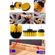 PremiumPort 3'lü Matkap Ucuna Takılan Temizlik Fırça Seti