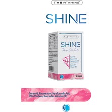 TABVITAMINS Shine Seramid Resveratrol Hyaluronik Asit Içeren Takviye Edici Gıda – 30 Kapsül