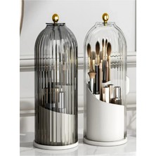 Dönen Kapaklı Çok Amaçlı Kozmetik ve Fırça Organizer Standı