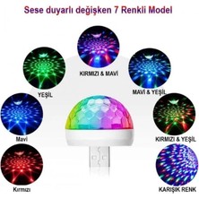Pazarcan USB Girişli Sese Duyarlı Disko Topu