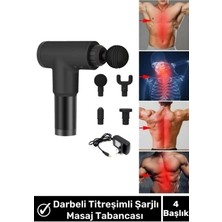 PremiumPort 4 Başlıklı Profesyonel Masaj Aleti, Derin ve Rahatlatıcı Masaj