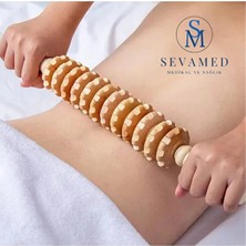 PremiumPort Ahşap Vücut ve Ayak Masaj Silindiri Rahatlatıcı Roller