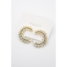 Ares 01 Store Çelik Zirkon Taşlı Baget Kesim Küpe Kararmaz