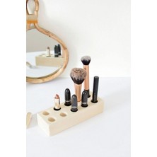 Ahşap Makyaj Malzemeleri Düzenleme Standı 10 Bölmeli, Şık ve Pratik Organizer