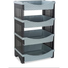 Voltbox 4 Katlı Mutfak Balkon Kiler Için Çok Amaçlı Sebze Sepeti