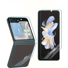 Rova Samsung Galaxy Z Flip 7 Fe Uyumlu Ön+Arka Body Şeffaf Ultra Koruyucu Nano Jelatin