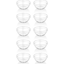 Ztf Global Trade 10 Adet 250 ml Kırılmaz , Cam Gibi Şeffaf Polikarbon Plastik Sosluk, Reçellik, Meze ve Tatlı Servis Kabı,mini Kase ,ev ve Restoran Için .
