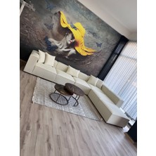 Erduran Mobilya Angelo 6 Modül Bukle Kumaş Köşe Koltuk Takımı