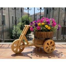 Ahşap Çiçeklik Bisikletli Kütük Saksı Şipitrend MODEL:SPT100