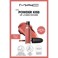 M.A.C Powder Kiss Lip & Cheek Mousse Dudak ve Yanaklar Için Buğulu Mat Ruj - Mull It Over