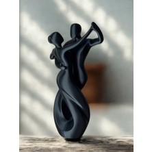 HobiHub Vals Yapan Çift Figürü - Dekoratif Vals Yapan Çift Biblo - 15 cm Pla Plastik