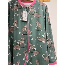 Key Kids Bambi Yeşil 1 Tog Kız Çocuk Uyku Tulumu %100 Pamuklu Fermuarlı 10 Yaş 12 Yaş 14 Yaş Büyük Beden Çocuk Uyku Tulumu Çocuk Pijaması