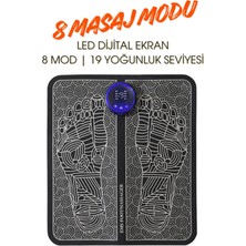 PremiumPort Taşınabilir Tens Ayak Masaj Matı, 8 Mod, 19 Seviye, Akupunktur Noktası