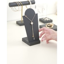 Mat Siyah Takı Standı, Parlak ve Şık Vitrin Aksesuarı