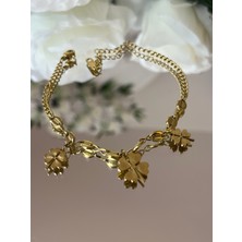 Normadia Altın Kaplama Zincir Bileklik, 19CM + 6cm Ek, Sevgili ve Arkadaş Hediye