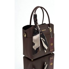 A.N Bags Çok Gözlü Askılı Fularlı Kadın El ve Omuz Çantası