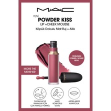M.A.C Powder Kiss Lip & Cheek Mousse Dudak ve Yanaklar Için Buğulu Mat Ruj - More The Mehr-Ier