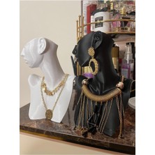 4'lü Dekoratif Takı Organizer Manken Standı, Tasarım Sergi, 21CM