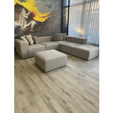 Erduran Mobilya Angelo 6 Modül Bukle Kumaş Köşe Koltuk Takımı