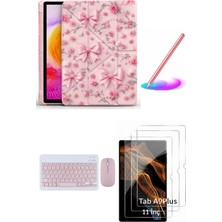 Covpor Samsung Galaxy Tab A9PLUS Trifolding Kılıf+Klavye Mouse+Kalem+Ekran Kor.