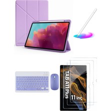 Covpor Samsung Galaxy Tab A9PLUS Trifolding Kılıf+Klavye Mouse+Kalem+Ekran Kor.