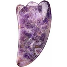 PremiumPort Ametist ve Yeşim Guasha Yüz ve Vücut Masaj Taşı, Yüz Yogası ve Sıkılaştırıcı