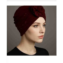 Butik Ayvitrin Kadın Inci Detay Arkadan Bağlamalı Çift Kullanim Bone