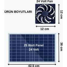 Reyvolt 25W Solar Panel Fan Kiti | Küçük Tavuk Kümesleri, Seralar, Kulüpler, Evcil Hayvan Evleri Için Dc Fan, Çıkarılabilir Solar Şarjlı Pencere Havalandırması