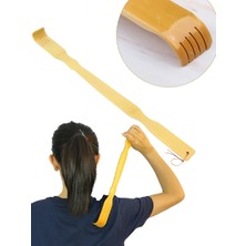 PremiumPort Ahşap Sırt Kaşıma Aparatı 46 Cm, Doğal Bambu Masaj ve Sırt Destekçiliği