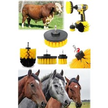 PremiumPort Pratik Halı Yıkama ve Temizlik Fırça Seti - 3 Parça Matkap Ucu Fırça