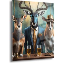 Geyik ve Ceylanlar Cam Tablo - MOD018