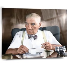 Atatürk Cam Tablo - Cam Tablolar - Atatürk Tablo - Atatürk Portresi - Atatürk Tablosu - ATA052