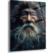 Yaşlı Japon Adam Cam Tablo - MOD051