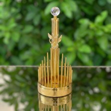 Çnr Home Collection Kristal Detaylı Lüx Kağıt Havluluk Altın & Gümüş Renk Dekoratif Masa Üstü Kağıt Havluluk