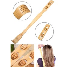 PremiumPort Uzun Bambu Vücut Geri Scratcher Masaj Roller Sırt Kaşıma Aleti