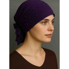 Butik Ayvitrin Kadın Inci Detay Arkadan Bağlamalı Çift Kullanim Bone