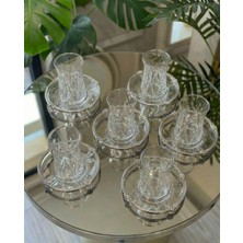 Çnr Home Collection 12 Parça 6 Kişilik Kristal Kesim Çay Bardağı Seti
