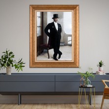 Giyense Özel Seri Altın Paspartulu Çerçeveli Atatürk Tablo N5378