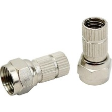 365Dükkan Herz Hrf-03 Rg6/u6 22 mm Siyah Contalı F Konnektör (100'LÜ Poşet)