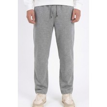 Veleno Erkek Gri Baggy Bol Paça Bel Lastikli Pike Pantolon