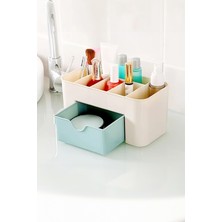 Yeşil Renkli 7 Bölmeli Mini Çekmeceli Makyaj ve Takı Organizeri